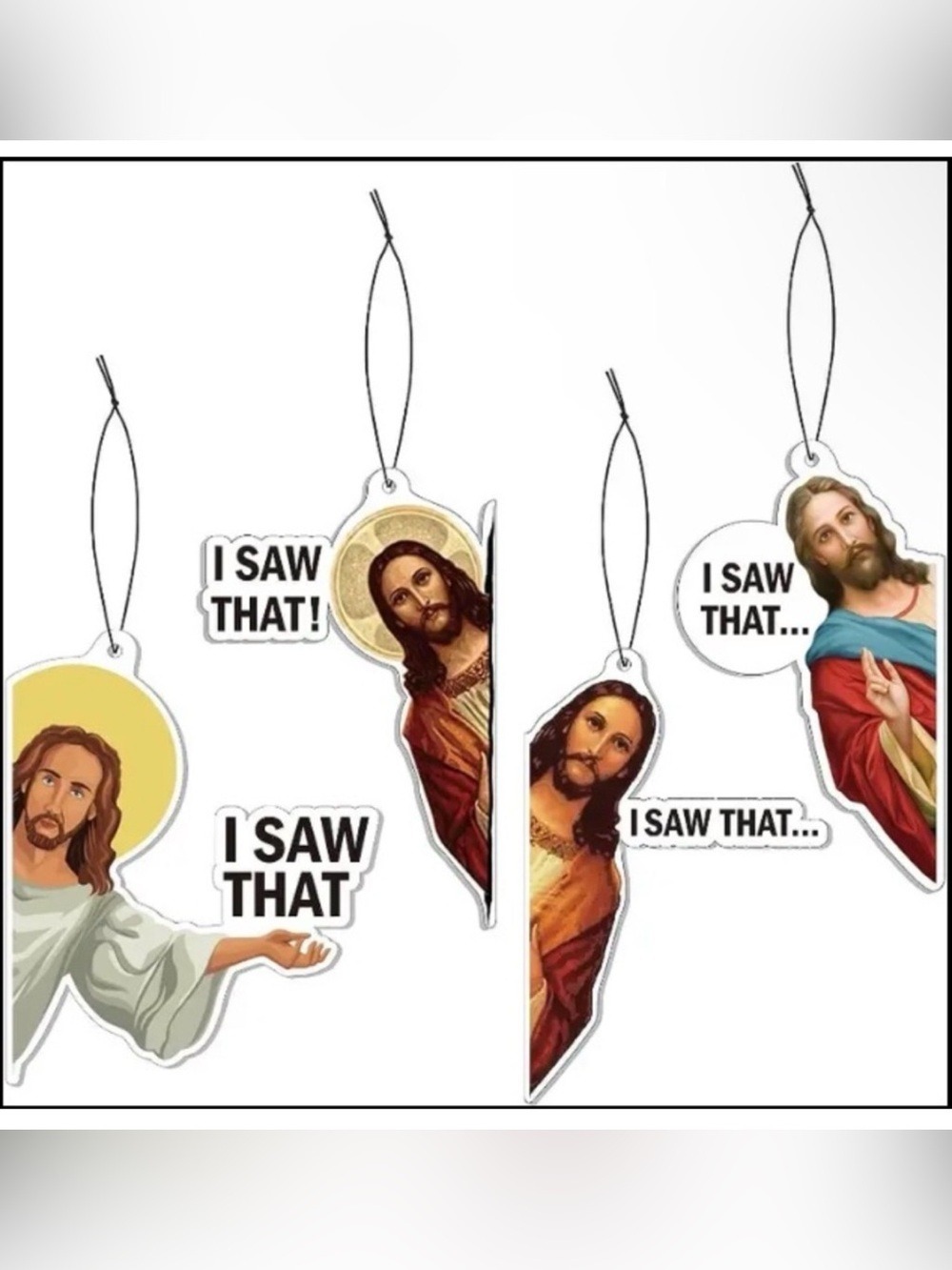 Religious 'I Saw That' Hanging Air Freshener Set - Multi Color